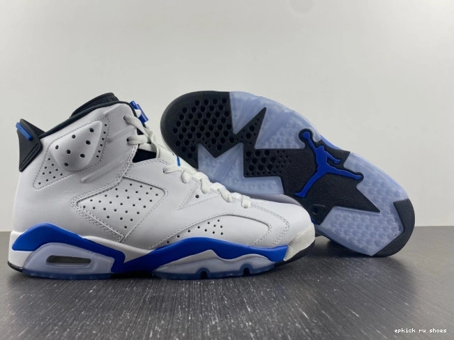Rep Sport Jordan 6 (2014) Blue Air Retro 384664-107 0723